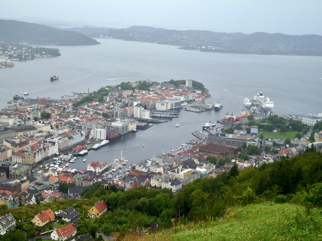 Bergen dall'alto
