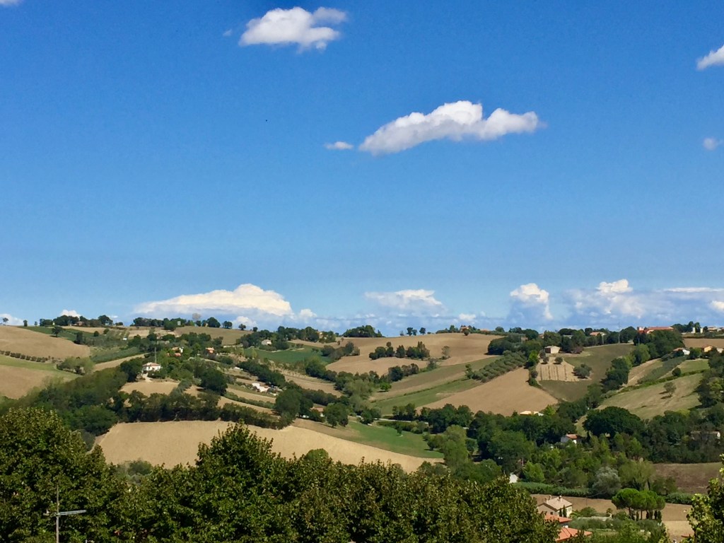 Le dolci colline marchigiane viste da Corinaldo